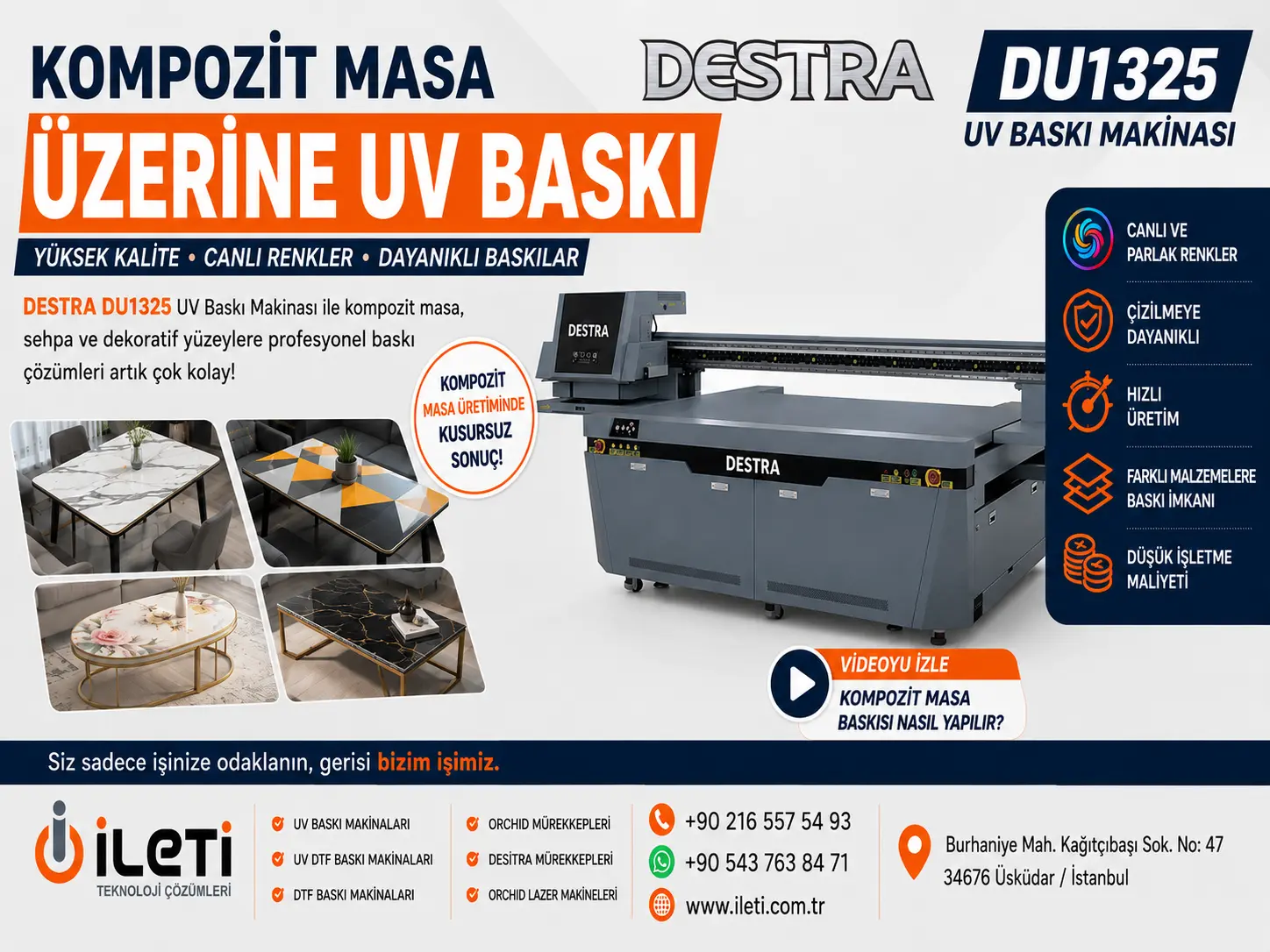 Bursa Destra 250x130 UV Baskı Makinası Kurulumu | DU1325