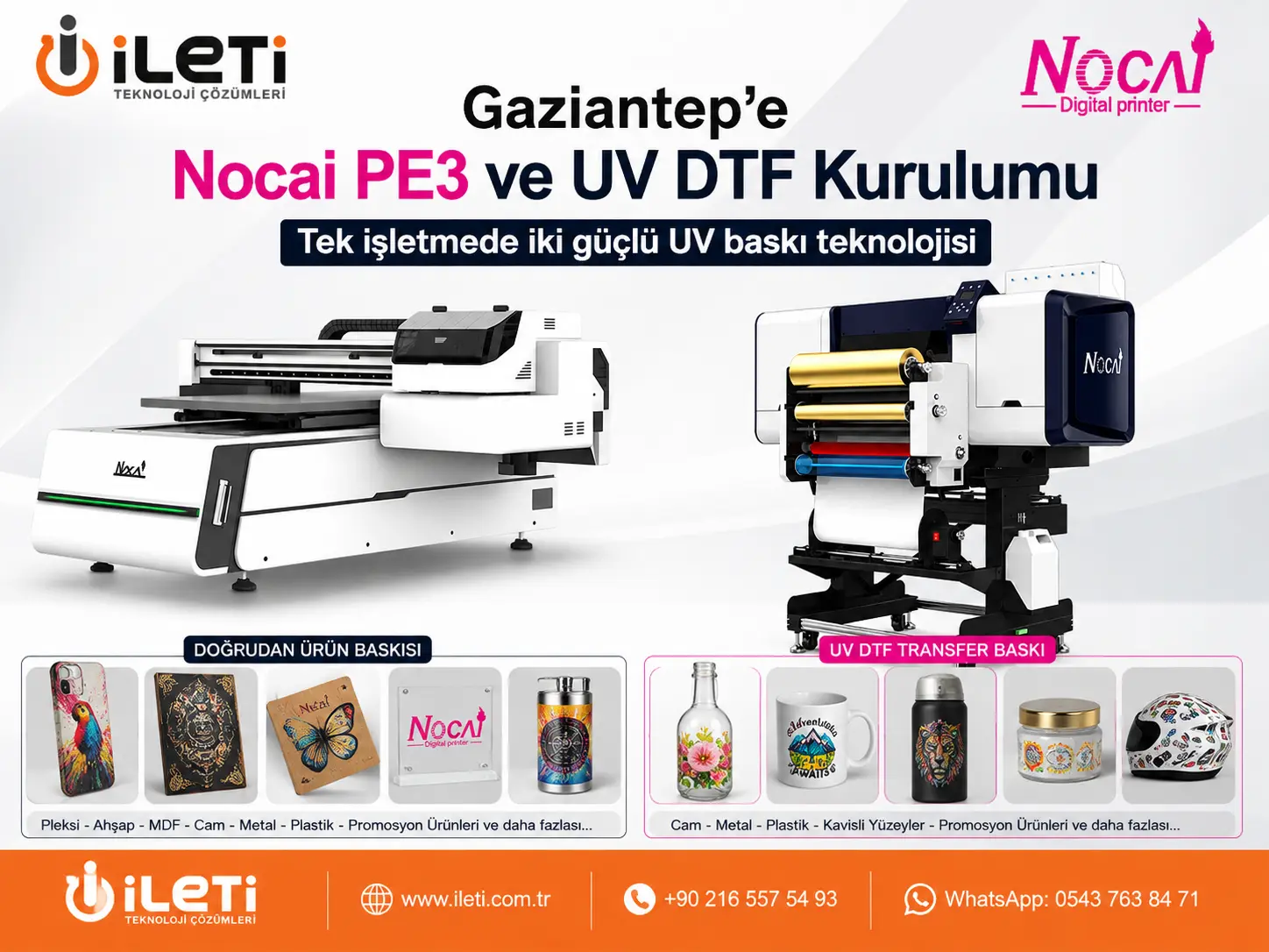 Gaziantep’te Nocai PE3 ve UV DTF Kurulumu: Tek İşletmede İki UV Baskı Teknolojisi