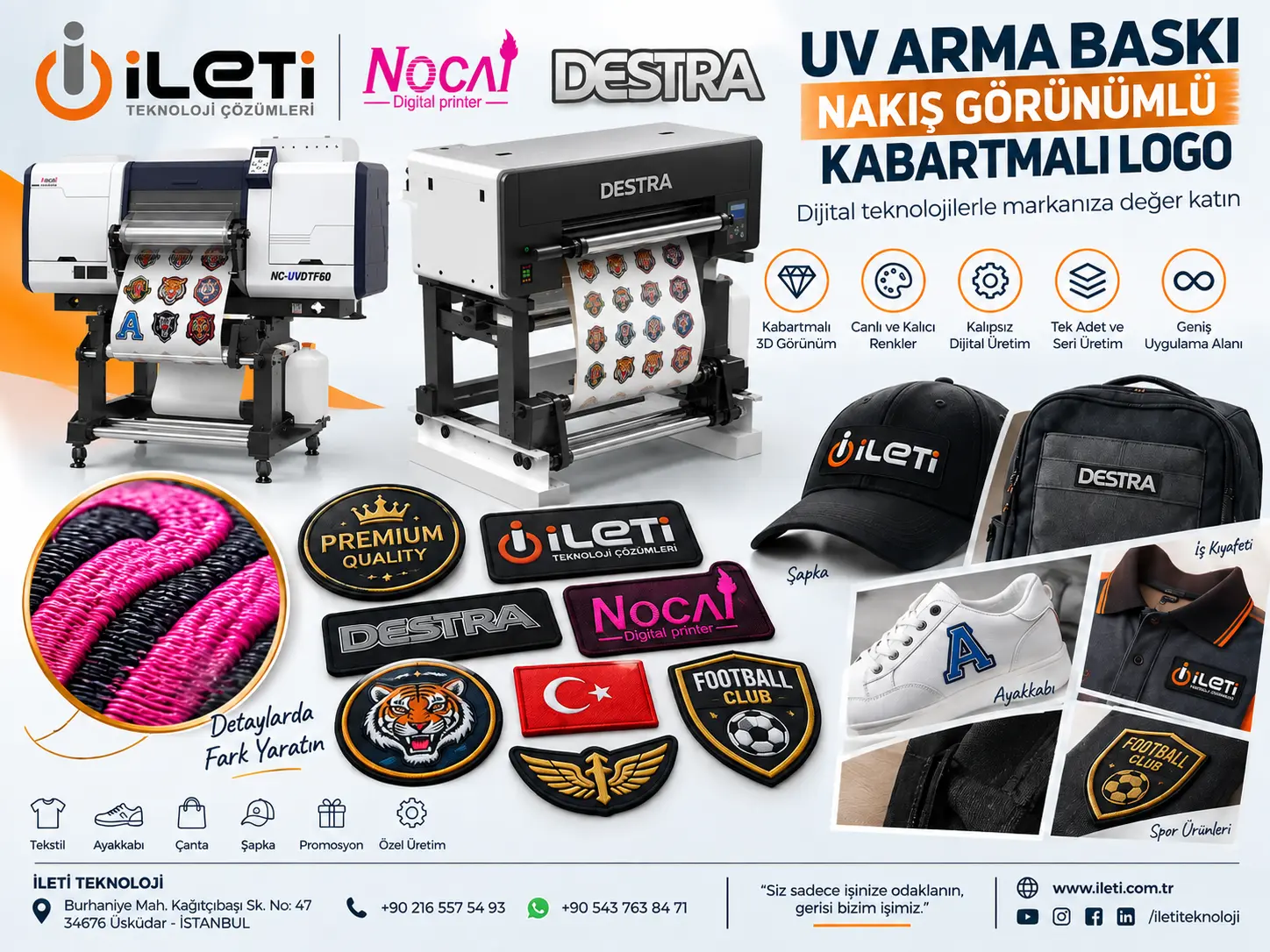UV Arma Baskı ve Logo Üretimi: Nakış Görünümlü Kabartmalı Logo Nasıl Yapılır?